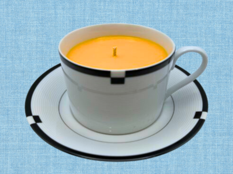 Interactive teacup candle